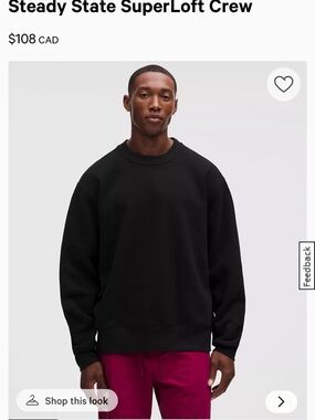 lululemon Steady State Crew - Black